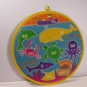 Fabric Double Sided Dart Board with sewn finished edge with hanger